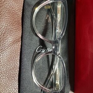 Cartier ombré gray to Transparent glasses frames